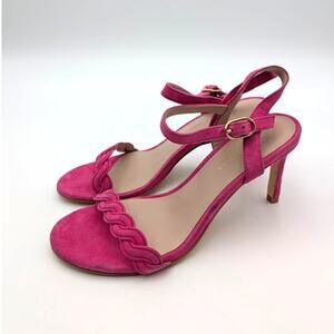 Stuart Weitzman Dancer Twistie Suede Sandal Women's Pink Size US5 EU35